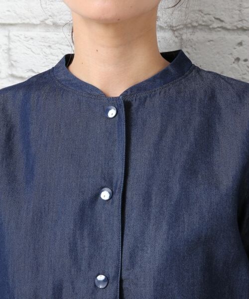 LEPSIM（レプシィム）の「スタンドネックブルゾン（ジャケット/アウター・カーキ/ブルー・M/L）」の9枚目の写真