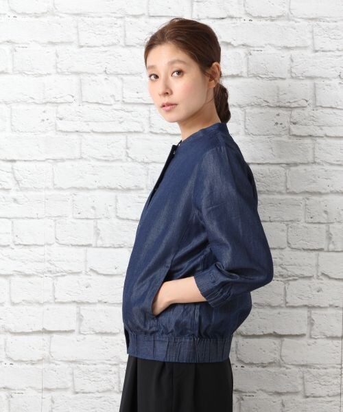 LEPSIM（レプシィム）の「スタンドネックブルゾン（ジャケット/アウター・カーキ/ブルー・M/L）」の7枚目の写真