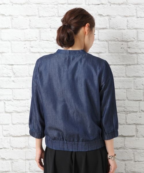 LEPSIM（レプシィム）の「スタンドネックブルゾン（ジャケット/アウター・カーキ/ブルー・M/L）」の8枚目の写真