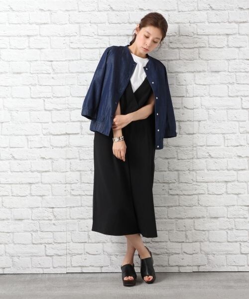 LEPSIM（レプシィム）の「スタンドネックブルゾン（ジャケット/アウター・カーキ/ブルー・M/L）」の4枚目の写真