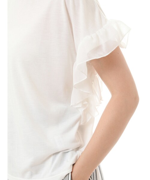 koe（コエ）の「・袖口ギャザーブラウス（トップス・レディース・オフホワイト/杢ライトグレー/ブラック/ネイビー・S/M/L）」の10枚目の写真