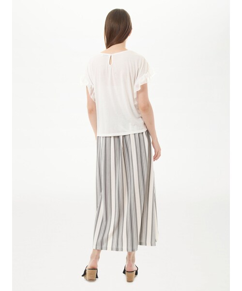 koe（コエ）の「・袖口ギャザーブラウス（トップス・レディース・オフホワイト/杢ライトグレー/ブラック/ネイビー・S/M/L）」の8枚目の写真