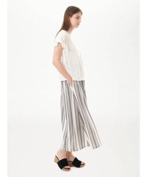 koe（コエ）の「・袖口ギャザーブラウス（トップス・レディース・オフホワイト/杢ライトグレー/ブラック/ネイビー・S/M/L）」の7枚目の写真