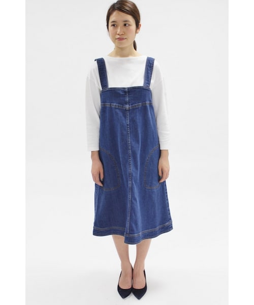 IENA（イエナ）の「《追加2》デニムトラペーズワンピース◆（ワンピース/ドレス・ブルー A・36/38）」の5枚目の写真