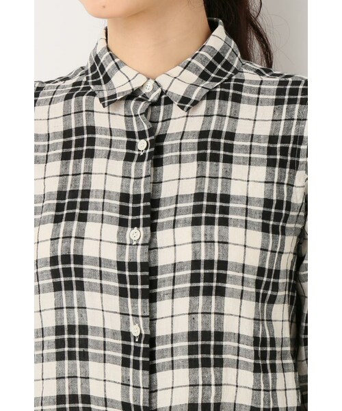 IENA（イエナ）の「フレンチリネンチェック シャツ◇（）」 - WEAR