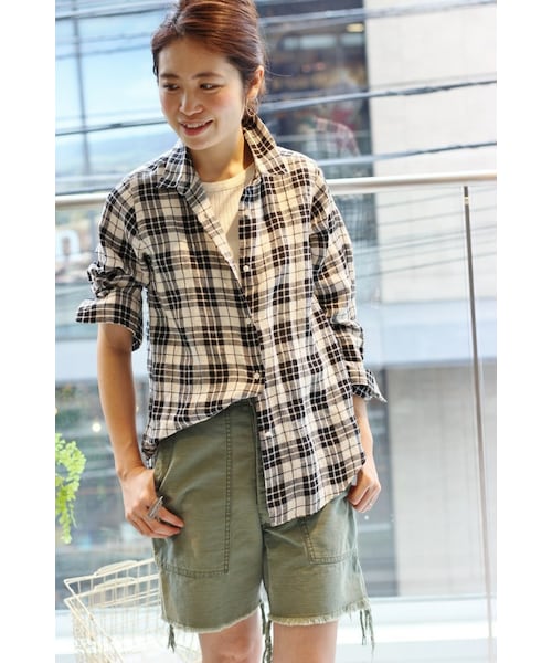 IENA（イエナ）の「フレンチリネンチェック シャツ◇（）」 - WEAR