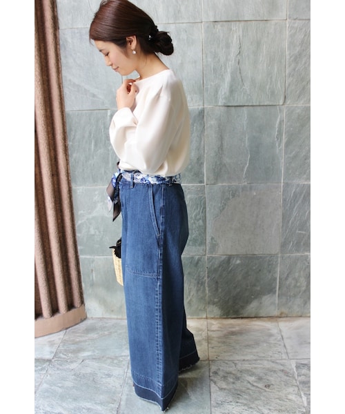 IENA(イエナ)の「《追加2》カットオフワイドデニムパンツ◆(パンツ・ブルー A・34/36/38/40)」の22枚目の写真