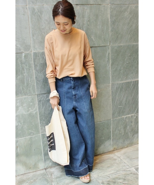 IENA(イエナ)の「《追加2》カットオフワイドデニムパンツ◆(パンツ・ブルー A・34/36/38/40)」の17枚目の写真