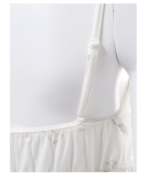 ジェラートピケ　チュールカップインキャミソールセット　オフホワイト ジェラートピケ gelato pique チュールカップインキャミソール