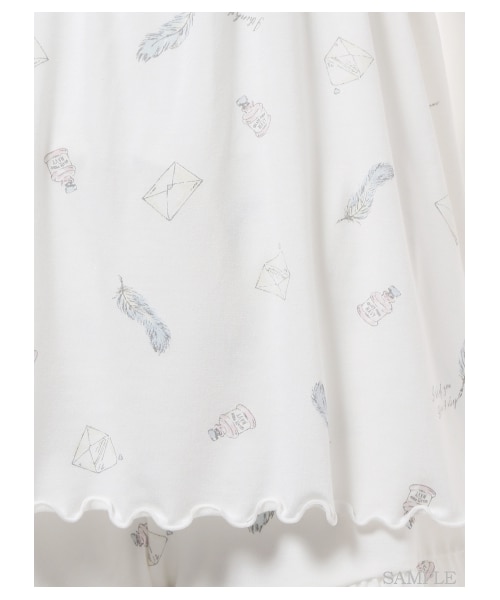 ジェラートピケ チュールカップインキャミソールセット オフホワイト