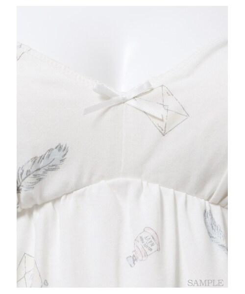 ジェラートピケ　チュールカップインキャミソールセット　オフホワイト ジェラートピケ gelato pique チュールカップインキャミソール