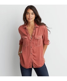 American Eagle | AEOユーティリティボーイフレンドシャツ(シャツ/ブラウス)