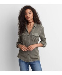 American Eagle | AEOユーティリティボーイフレンドシャツ(シャツ/ブラウス)