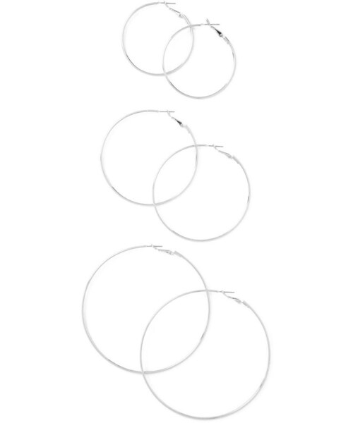 FOREVER 21（フォーエバー トゥエンティーワン）の「FOREVER 21 Hoop Earring Set（イヤリング・レディース・Gold/Beige/Silver・ONE SIZE）」の6枚目の写真