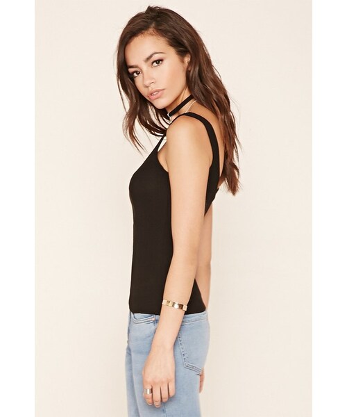 FOREVER 21(フォーエバー トゥエンティーワン)の「FOREVER 21 Ribbed Knit Tank Top(タンクトップ・レディース・Black/Orange/White・S/M/L)」の7枚目の写真