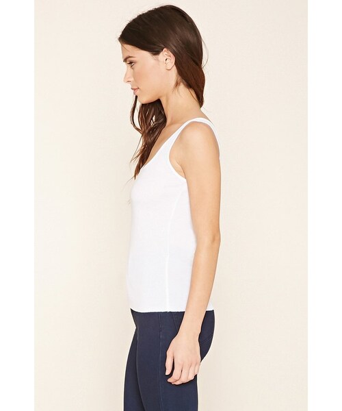 FOREVER 21(フォーエバー トゥエンティーワン)の「FOREVER 21 Ribbed Knit Tank Top(タンクトップ・レディース・Black/Orange/White・S/M/L)」の15枚目の写真