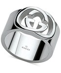 Gucci | Gucci Gucci Women's Sterling Silver Interlocked GG Motif Wide Ring YBC190482001018(戒指)