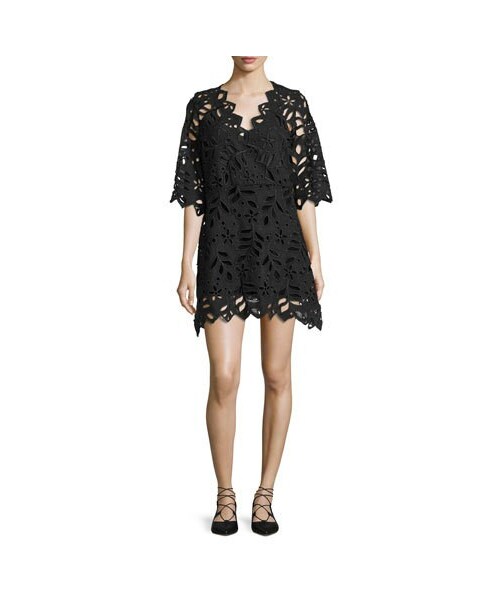 See By Chloe シーバイクロエ の See By Chloe Leaf Lace Mini Dress Black ワンピース Wear