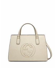 GUCCI | Gucci Soho Leather Top-Handle Satchel Bag, White(ショルダーバッグ)