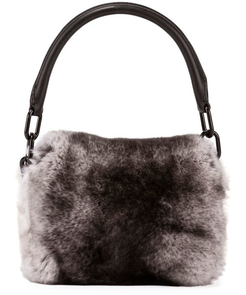 alexanderwang（アレキサンダーワン）の「Alexander Wang Rex Rabbit Fur Mini Satchel Bag, White/Gray（ショルダーバッグ・レディース・Gray・One Size）」の3枚目の写真