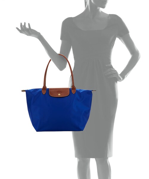 LONGCHAMP（ロンシャン）の「Longchamp Le Pliage Large Shoulder Tote Bag, Blue（ショルダーバッグ・レディース・Blue・One Size）」の3枚目の写真