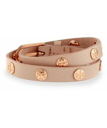 TORY BURCH | Tory Burch Leather Logo-Stud Double-Wrap Bracelet(ブレスレット)