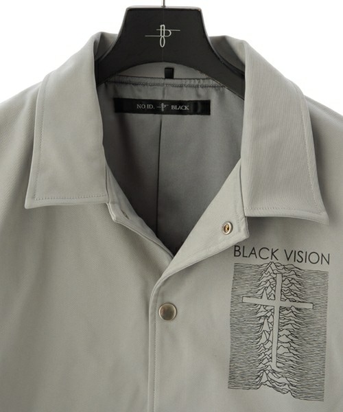 CAMBIO（カンビオ）の「439006-885B-PｽﾄﾚｯﾁBLACK VISIONﾌﾟﾘﾝﾄｺｰﾁJKT ｼﾞｬｹｯﾄ（その他・メンズ・L.GRAY/BLACK・1サイズ/2サイズ/3サイズ）」の9枚目の写真
