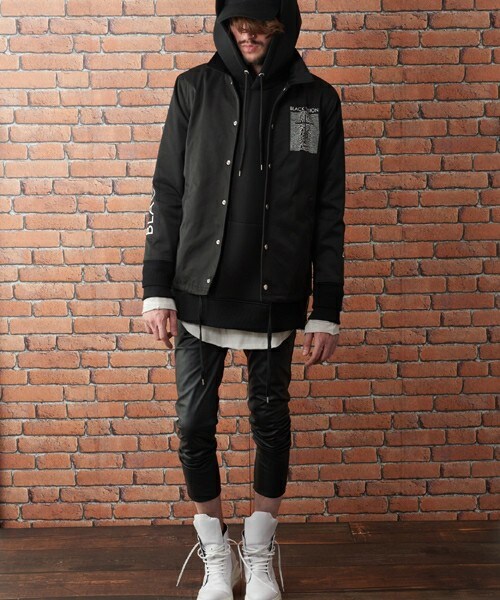 CAMBIO（カンビオ）の「439006-885B-PｽﾄﾚｯﾁBLACK VISIONﾌﾟﾘﾝﾄｺｰﾁJKT ｼﾞｬｹｯﾄ（その他・メンズ・L.GRAY/BLACK・1サイズ/2サイズ/3サイズ）」の20枚目の写真