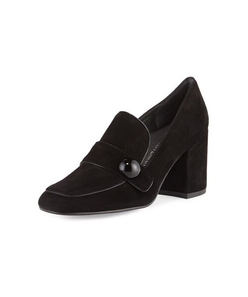 STUART WEITZMAN(スチュアートワイツマン)の「Stuart Weitzman Dundee Suede Loafer Pump, Black(パンプス・レディース・Black・7B/37EU/6B/36EU/8B/38EU/7.5B/37.5EU/9.5B/39.5EU/9B/39EU/6.5B/36.5EU/11B/41EU/5.5B/35.5EU/8.5B/38.5EU/10B/40EU/5B/35EU)」の1枚目の写真