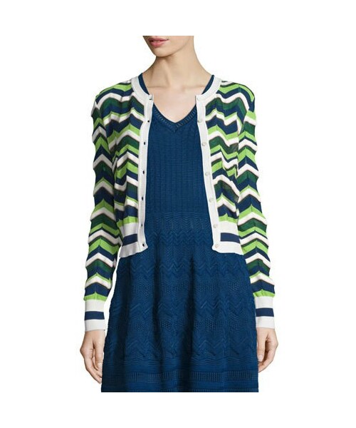 M Missoni（エムミッソーニ）の「M Missoni Zigzag Cropped Cardigan,  Evergreen（カーディガン/ボレロ）」 - WEAR
