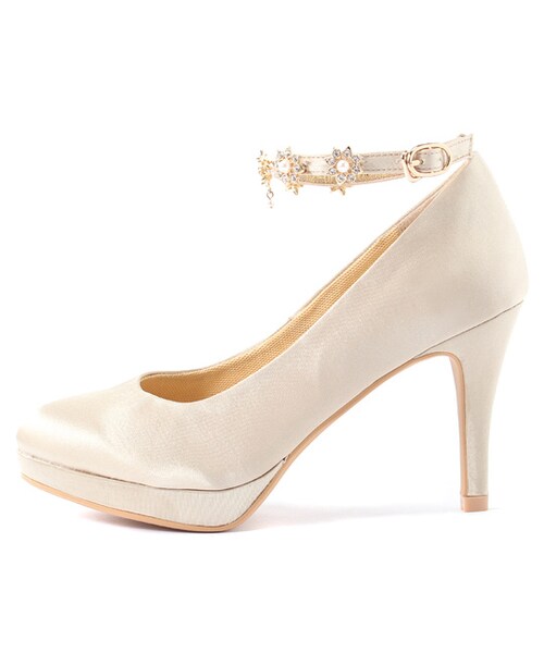 laboratory work（ラボラトリーワーク）の「ビジューストラップパンプス（シューズ・レディース・ブラック/ベージュ/ネイビー・S/M/L）」の6枚目の写真