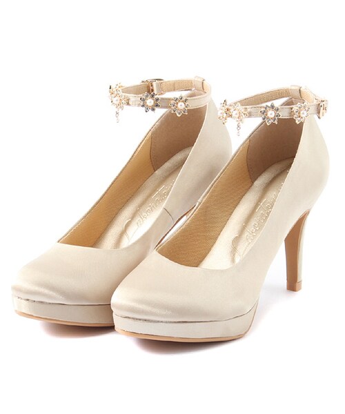 laboratory work（ラボラトリーワーク）の「ビジューストラップパンプス（シューズ・レディース・ブラック/ベージュ/ネイビー・S/M/L）」の2枚目の写真