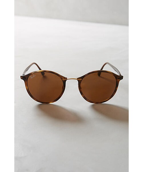 Ray-Ban（レイバン）の「Ray-Ban Light Ray Round Sunglasses Yellow One Size Eyewear（サングラス・レディース・Yellow/Brown・One Size）」の2枚目の写真