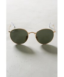 Ray-Ban | Ray-Ban Round Folding Sunglasses Gold One Size Eyewear(サングラス)