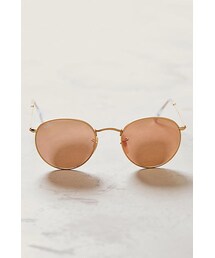 Ray-Ban | Ray-Ban Round Metal Sunglasses Pink One Size Eyewear(サングラス)