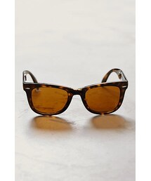 Ray-Ban | Ray-Ban Folding Classic Wayfarer Sunglasses Brown Motif One Size Eyewear(サングラス)