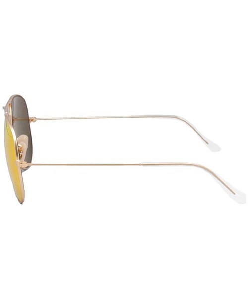 Ray-Ban（レイバン）の「Ray-Ban Metal Flash Lense Aviator（サングラス・レディース・Gold・one size）」の2枚目の写真