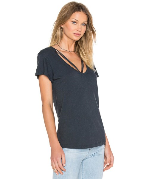 LNA（エルエヌエー）の「LNA Double Strap Tee（Tシャツ/カットソー・レディース・Black/White・XS/S/M）」の3枚目の写真