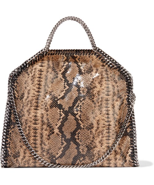 STELLA McCARTNEY(ステラマッカートニー)の「Stella McCartney Stella Mccartney The Falabella Snake-Print Faux Leather Shoulder Bag(ショルダーバッグ・レディース・Beige・One Size)」の1枚目の写真