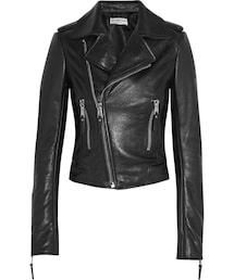 BALENCIAGA | Balenciaga Textured-Leather Biker Jacket(ライダースジャケット)