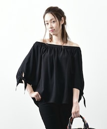 actuel | ジョーゼット袖ボリュームBL(シャツ/ブラウス)