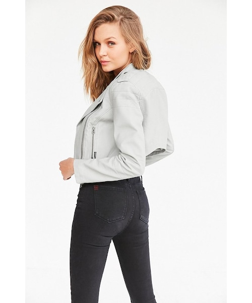 Members Only（メンバーズオンリー）の「Members Only High/Low Moto Jacket（ライダースジャケット・レディース・Gray/Pink・M/L）」の9枚目の写真