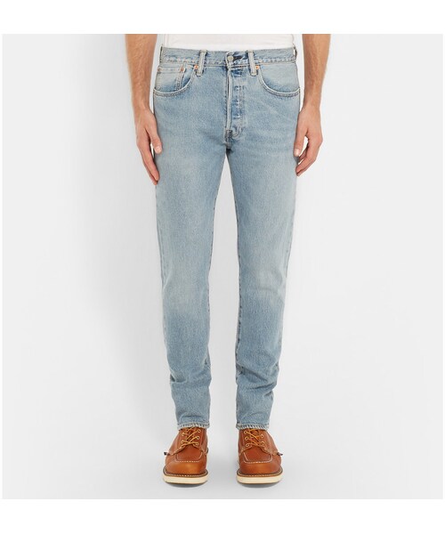 Levi's（リーバイス）の「Levi's 501 Slim-Fit Stretch-Denim Jeans（デニムパンツ・メンズ・Blue・28W 32L/30W 32L/31W 32L/32W 32L/32W 34L/33W 32L/34W 32L/34W 34L/36W 32L/36W 34L/38W 32L/38W 34L）」の4枚目の写真