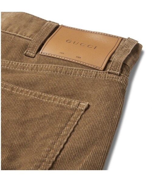 GUCCI（グッチ）の「Gucci Skinny-Fit Stretch-Cotton Corduroy Trousers（その他パンツ・メンズ・Brown・30/31/32/33/34/35/36）」の5枚目の写真