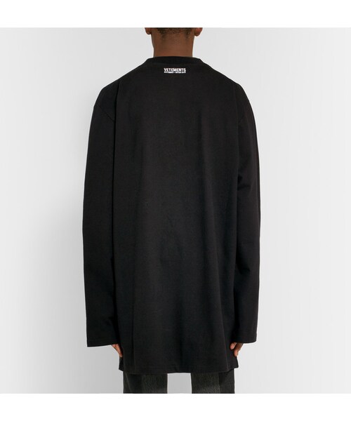 VETEMENTS（ヴェトモン）の「Vetements Oversized Printed Cotton-Jersey T-Shirt（Tシャツ/カットソー・メンズ・Black・XS/S/M/L）」の7枚目の写真