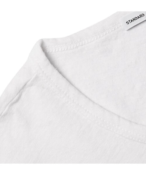 JAMES PERSE(ジェームスパース)の「James Perse Slub Linen and Cotton-Blend Jersey T-Shirt(Tシャツ/カットソー・メンズ・White・2/3/4/5)」の4枚目の写真