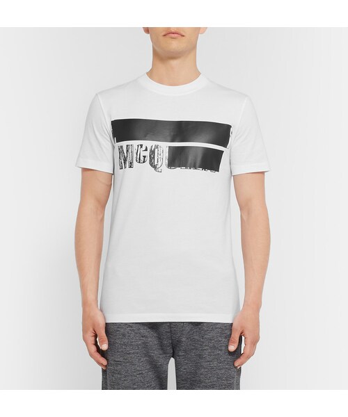 McQ by Alexander McQueen(-)の「McQ Alexander McQueen Slim-Fit Printed Cotton-Jersey T-Shirt(Tシャツ/カットソー・メンズ・White・S/M/L/XL/XXL)」の6枚目の写真