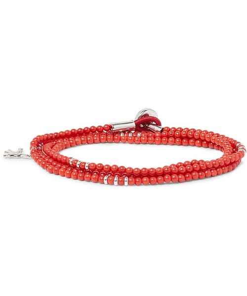 イザイア　IZAIA ブレスレット ISAIA（イザイア）の「Isaia Saracino Malachite and Silver Bead Wrap