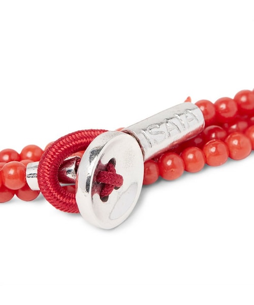 ISAIA（イザイア）の「Isaia Saracino Red Coral and Silver Bead Wrap