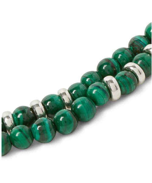 ISAIA（イザイア）の「Isaia Saracino Malachite and Silver Bead Wrap